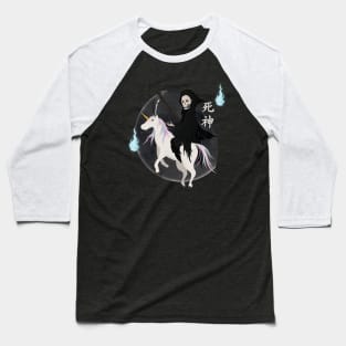 Death Riding Unicorn half moon Baseball T-Shirt